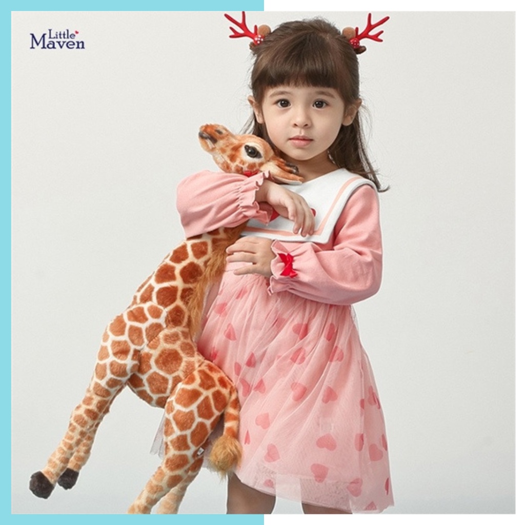 Váy hồng tim Little Maven LMS1298 cho bé gái -TILANI Official Store
