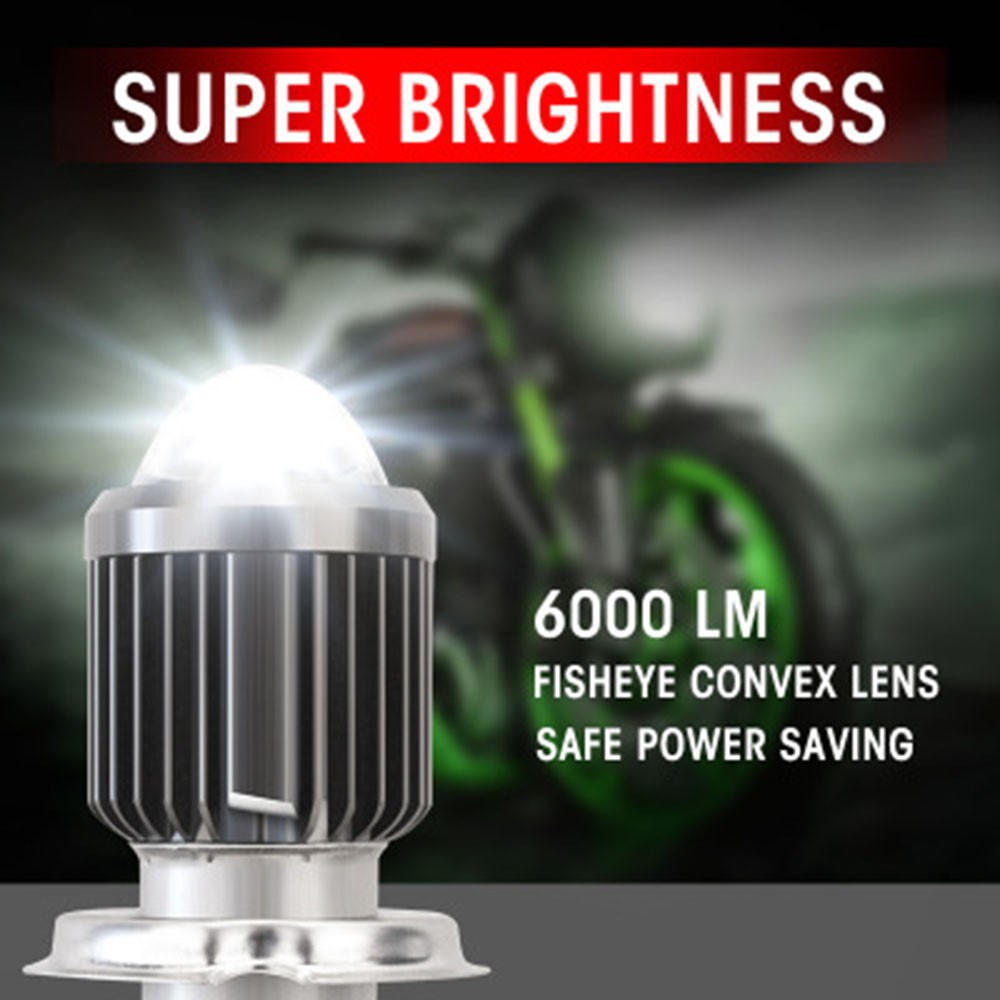 Bóng đèn pha led 12W màu trắng vàng H6 BA20D H4 12-80V