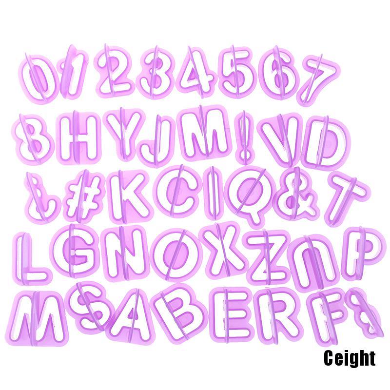 1 Set 40 Khuôn Làm Bánh Quy Hình Chữ Cái Và Số