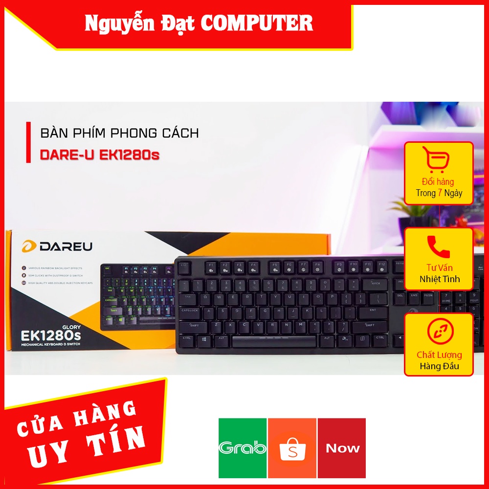 Bàn phím chính hãng DAREU EK1280S,bàn phím cơ cao cấp - Bảo hành 24 tháng