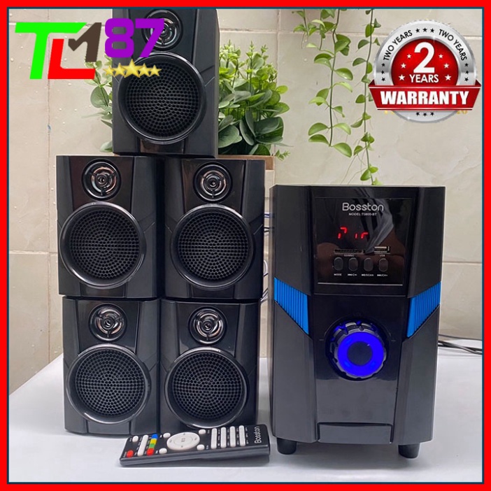 Loa Máy Vi Tính PC Laptop Chính Hãng Bluetooth LED Để Bàn Cao Cấp 5.1 BOSSTON T3800 - Loa Nghe Nhạc Điện thoại Blutooth