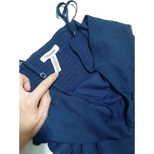 Đầm voan tầng dễ thương xanh đậm 2hand