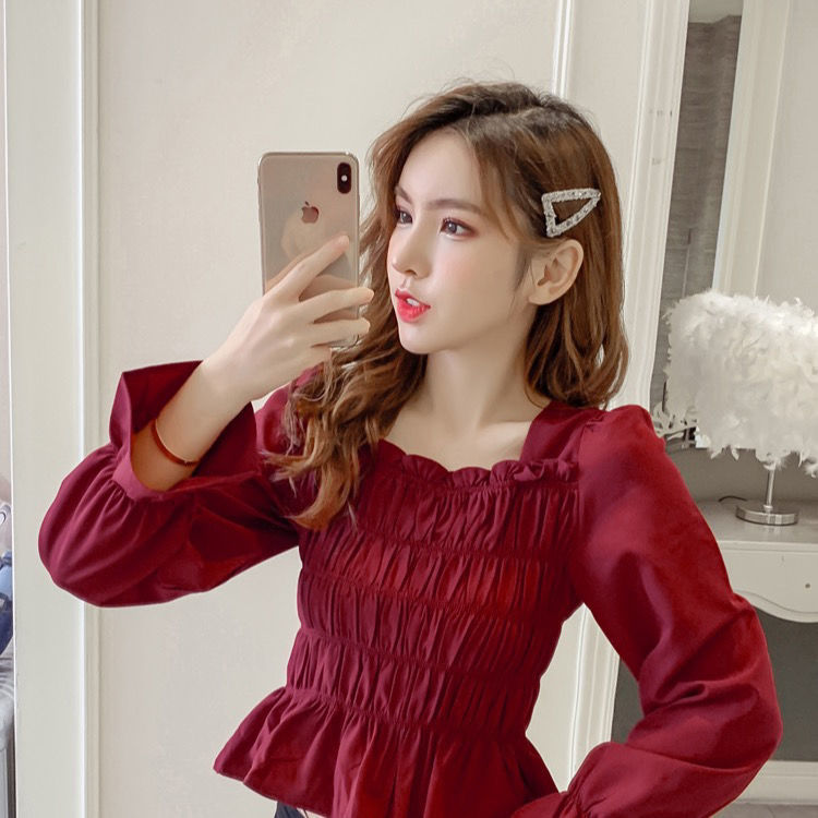 Áo voan BH kiểu cổ vuông dễ thương cho nữ