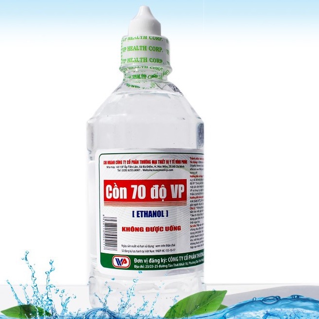 [CHÍNH HÃNG] Cồn 70, Cồn y tế sát trùng, sát khuẩn 500ml