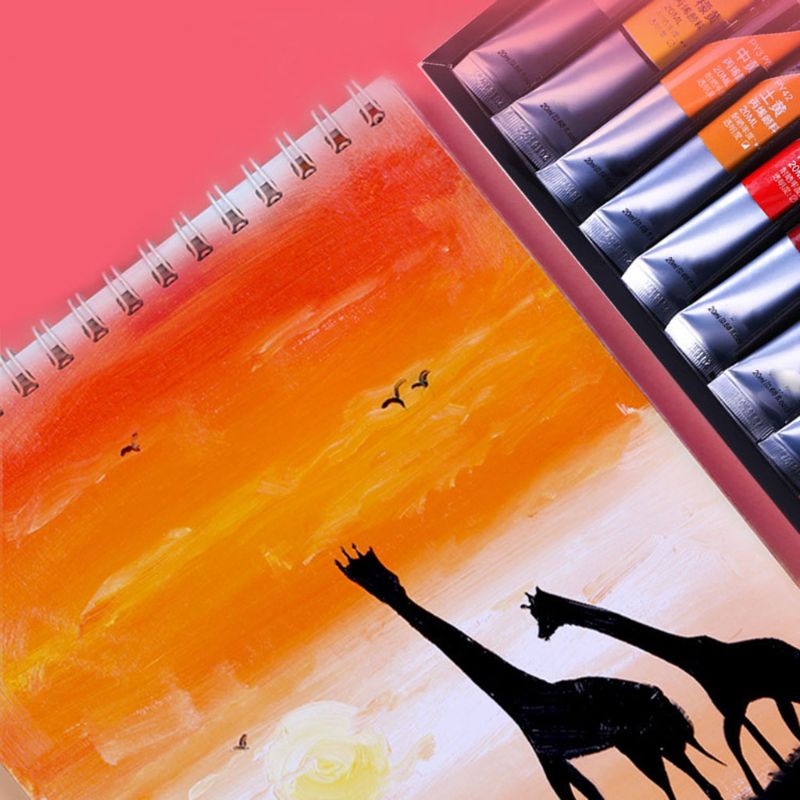 Bộ 12 Màu Vẽ Tranh Acrylic Chuyên Nghiệp 20ml 24 Màu