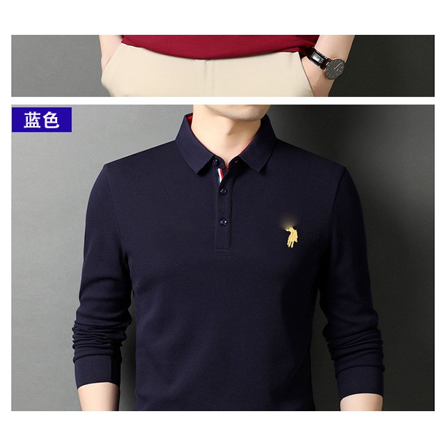 Áo polo nam dài tay lịch sự kiểu dáng lịch sự phù hợp với mọi khách hàng.