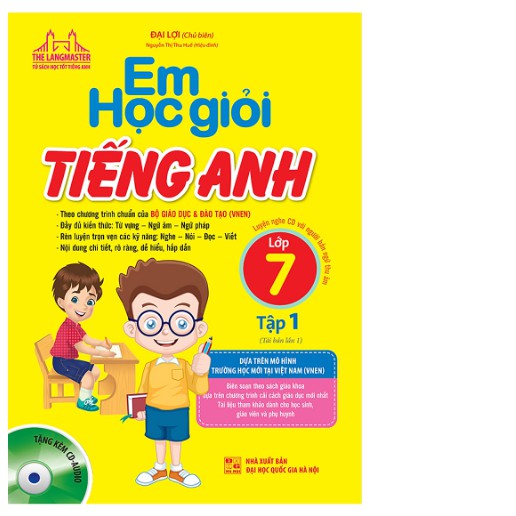 Sách - Em Học Giỏi Tiếng Anh Lớp 7 -2 Tập + Bài Tập Tiếng Anh Lớp 7( tặng bút)