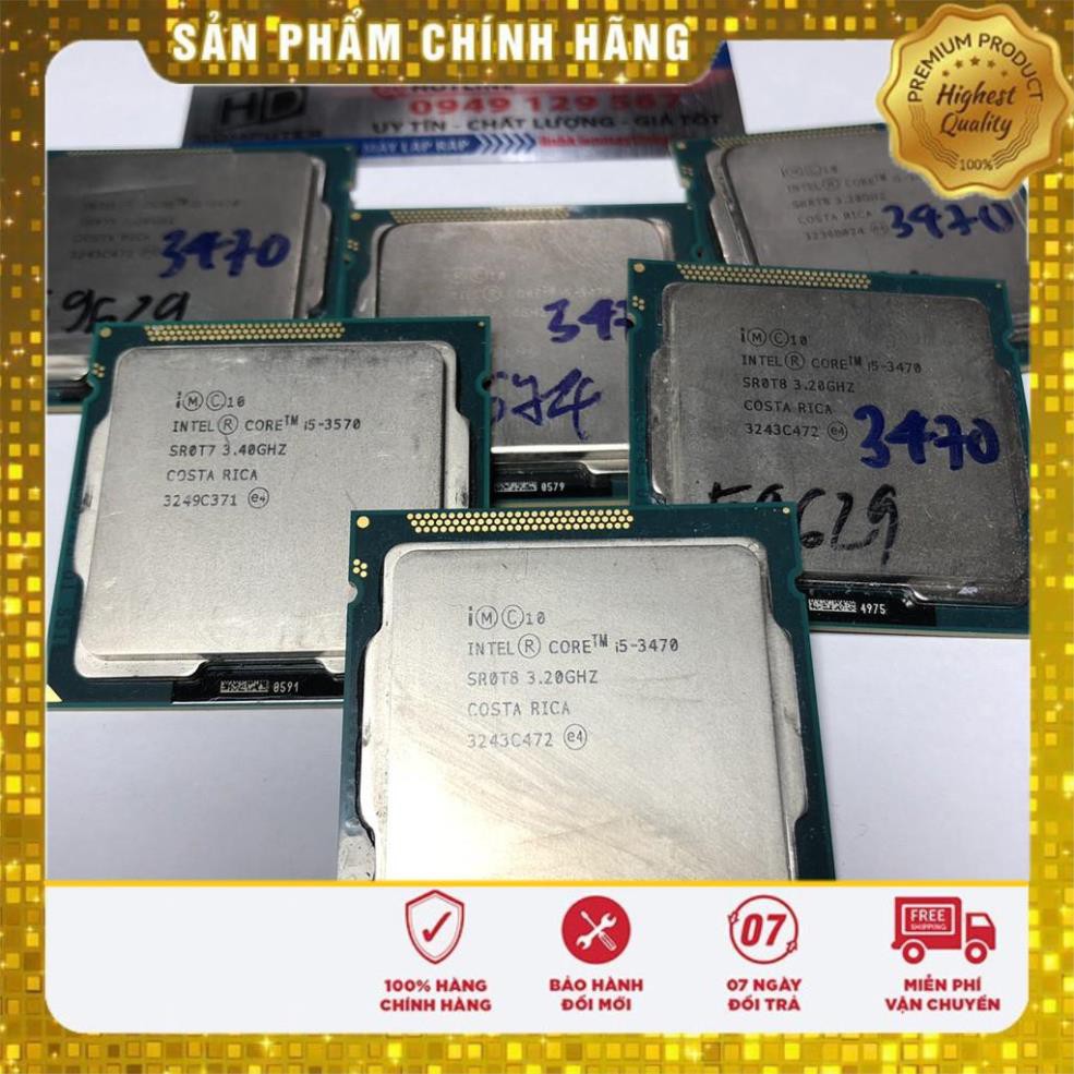 (giá khai trương) CPU i5 socket 1155, i5 2320, i5 2400, i5 2500, i5 3330s,i5 3450, i5 3470, i5 3470s, i5 3550, i5 3570