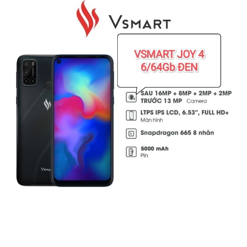 ĐIỆN THOẠI VSMART ARIS 8/128Gb JOY4 6/64Gb Chính hãng nguyên seal.