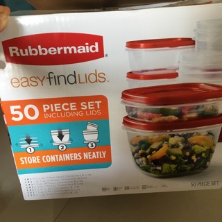 Hàng nội địa Mỹ BỘ HỘP NHỰA RUBBERMAID nội địa Mỹ 50 món