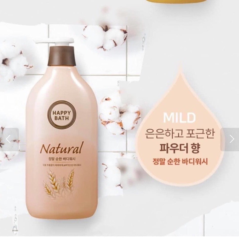 Sữa tắm Happy bath 900ml - Hàn Quốc ( mua 3 chai tặng kèm 1 Bánh xà Phòng )