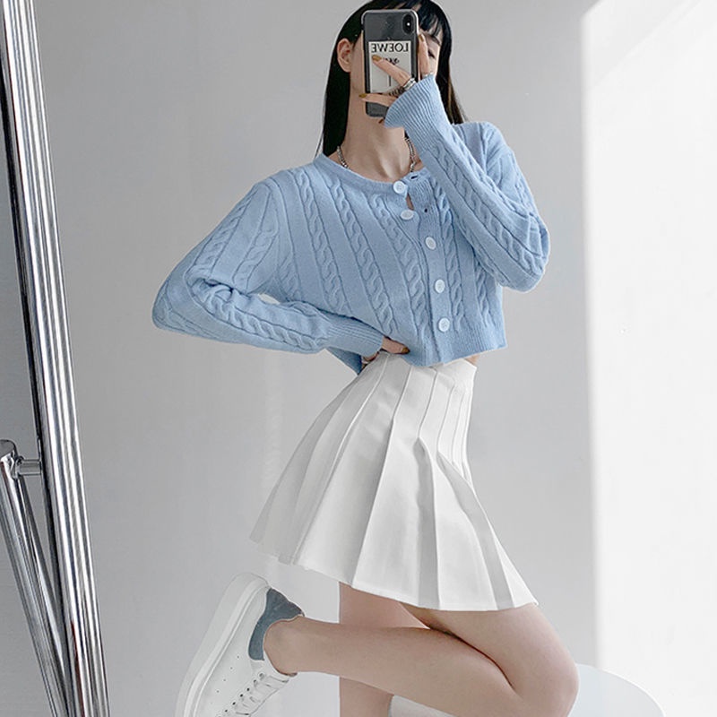 Chân váy tennis xếp ly LILY có lót trong trắng đen nâu dáng xòe ngắn chất tuyết mưa MS05