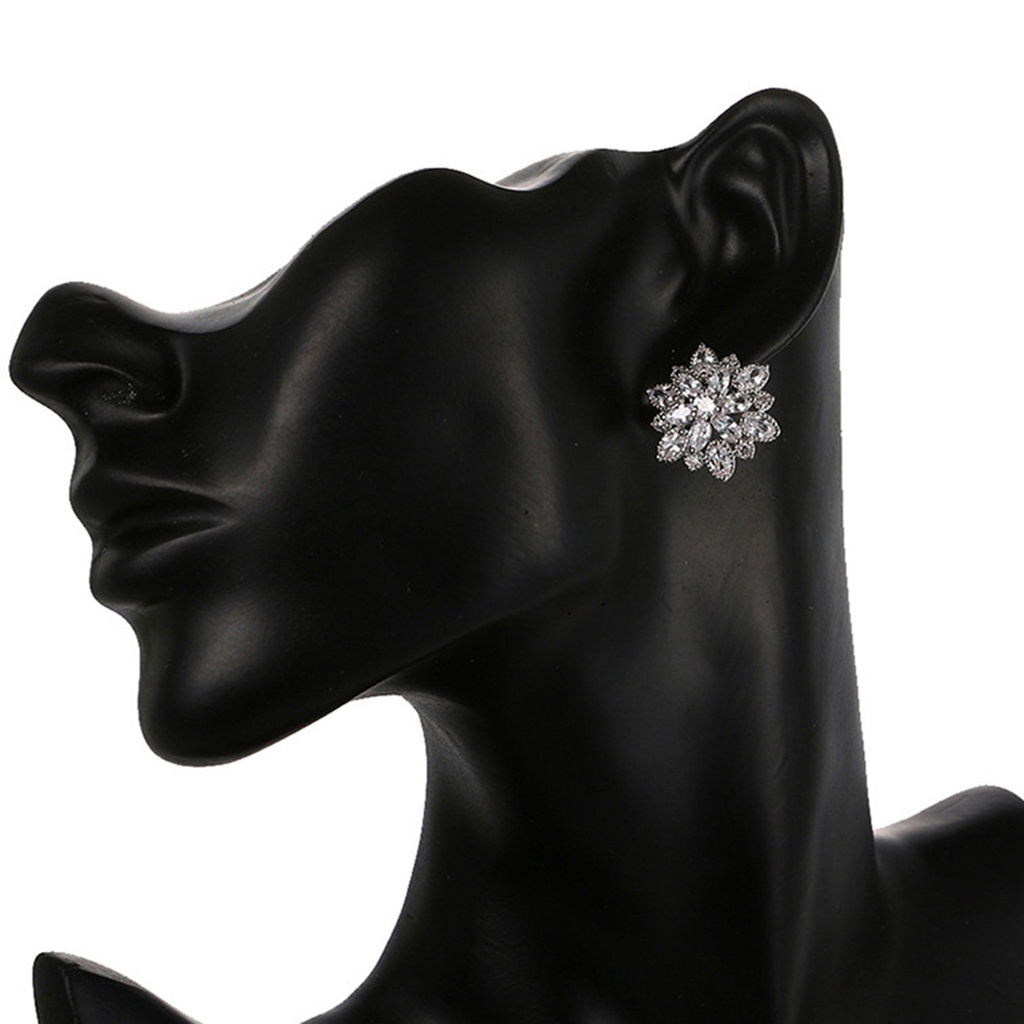 1 Đôi Bông Tai Hoa Đính Đá Thời Trang Cho Nữ