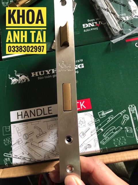 Khóa cửa nhôm Huy Hoàng EX 7044-60A lắp cửa nhôm hệ việt pháp, pma 55, hệ 700, hệ 1000, sắt hộp 3x6, sắt hộp 4x8