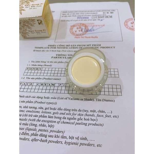 PONRY FACE CREAM P1 - CHÍNH HÃNG - HOÀN XU - FREESHIP