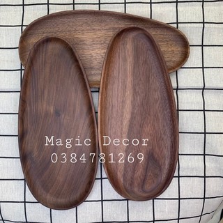 Khay đựng đồ ăn gỗ óc cho dài 12x26cm  (đầu hẹp 8cm)