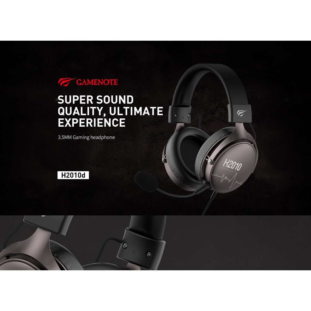 Tai Nghe Gaming Headphone  HAVIT H2010D, Driver 50mm, Thiết Kế Khung Thép, Mic Khử Ồn- Hàng Chính Hãng