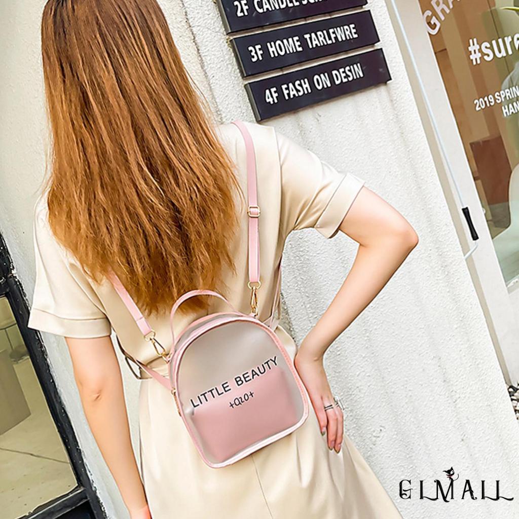 Ba Lô Trong Suốt In Chữ Thời Trang Dành Cho Nữ