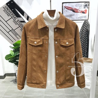 Áo khoác da lộn nam đẹp 95.HOST JK030