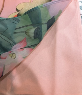 Áo dài Organza Hạc & Sen