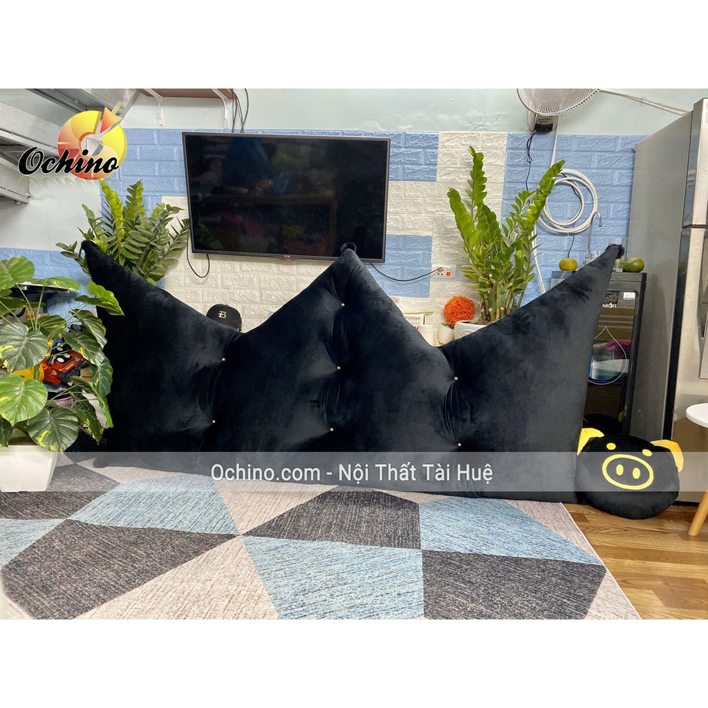 Gối Tựa Đầu Giường Vương Miện Mẫu Mới size 1m2-55 hàng Handmade Cao Cấp Loại 1