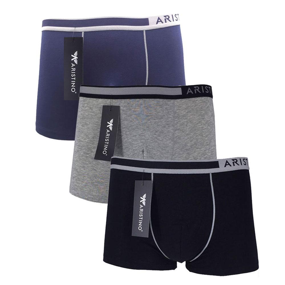 Combo 3 chiếc quần lót Boxer thời trang Aristino ABX 16 03 chất liệu Cotton, kháng khuẩn