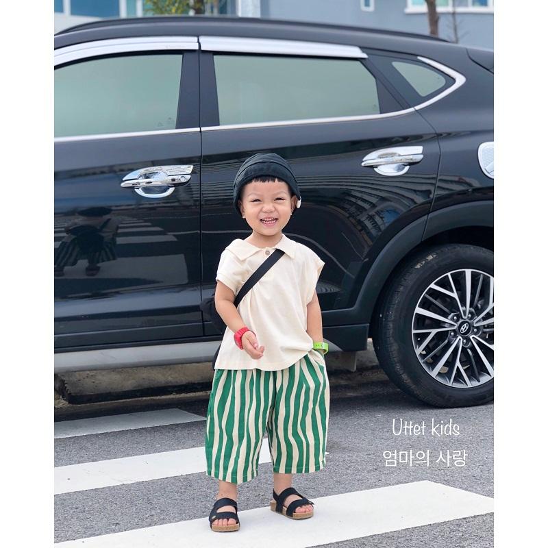 ÁO THUN POLO SÁT NÁCH PHONG CÁCH HÀN QUỐC CHO BÉ GÁI VÀ BÉ TRAI FORM CHUẨN 2268
