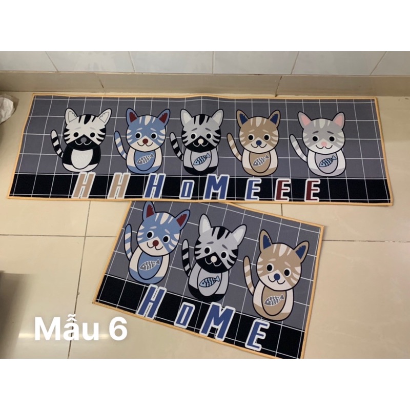Thảm bếp giá rẻ - Bộ đôi thảm bếp siêu xinh