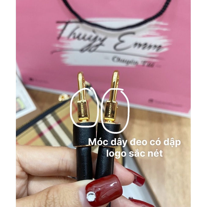 Túi bbr olympia kẹp nách kẻ dáng bầu mới vintage fullbox