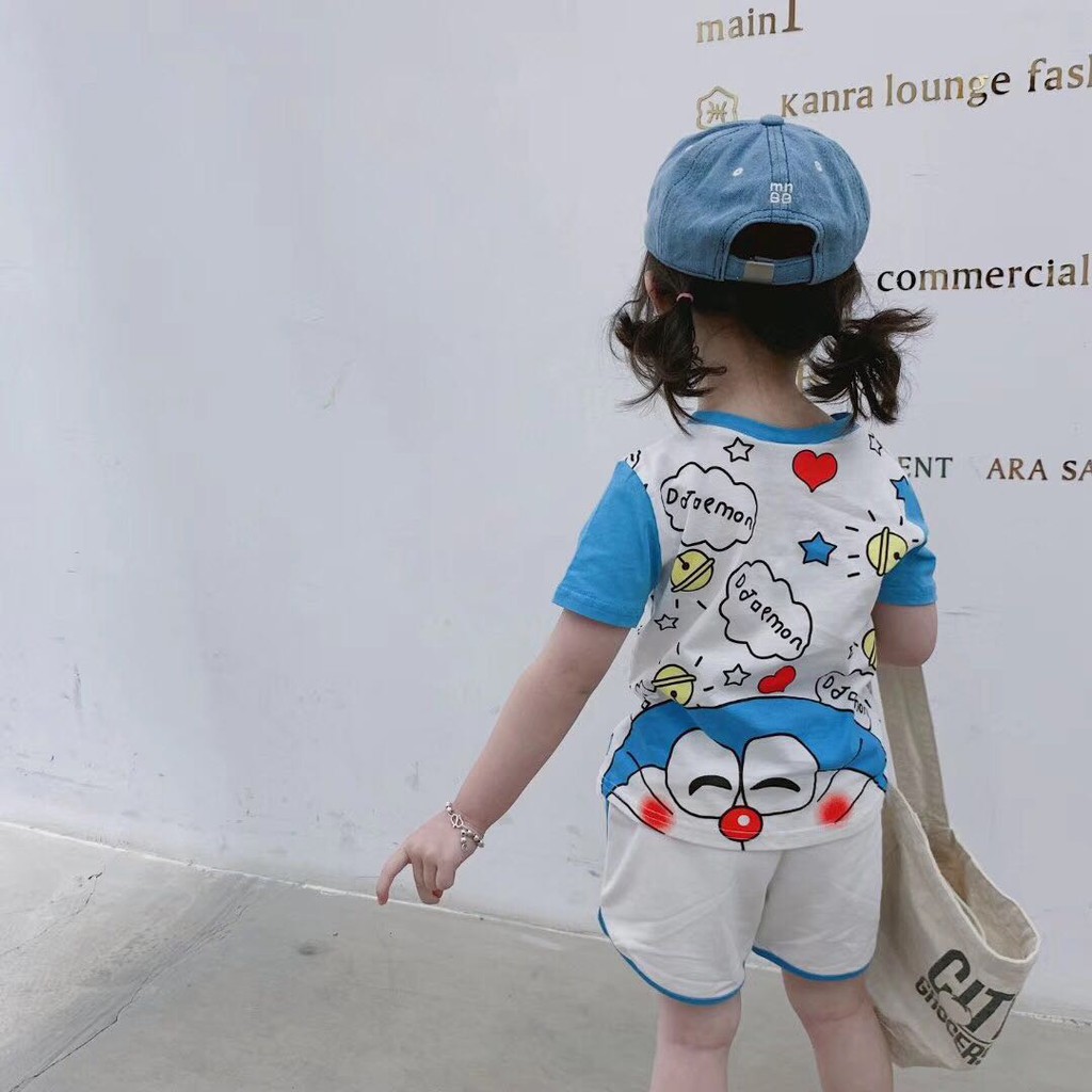 Bộ quần áo trẻ em in hình dễ thương cho bé trai bé gái size từ 7-18kg