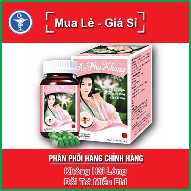 Viên uống An phụ khang an châu - hỗ trợ giảm các triệu chứng u nang, u xơ tư cung, u vú Hộp 60 viên - yespharmacy