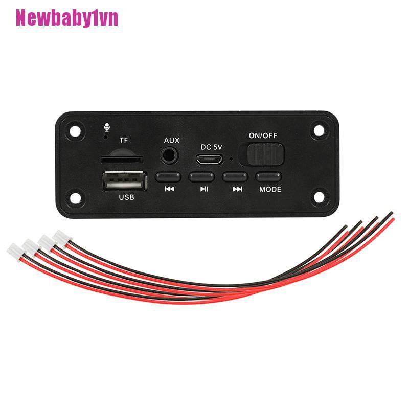 Loa Nghe Nhạc MP3 5.0 Kết Nối Bluetooth 2 * 3W Cho Xe Hơi [BABY1]