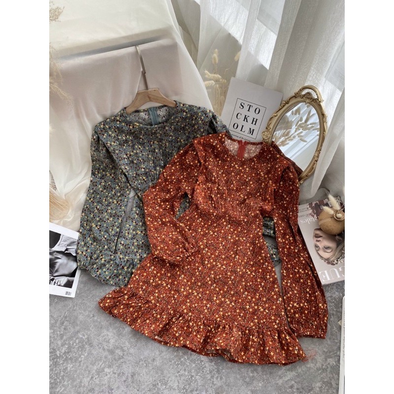 ĐẦM HOA NHÍ CỔ TRÒN CHÂN BÈO KT