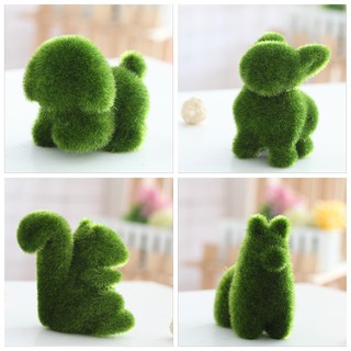 Hoa cỏ nhân tạo hình thú siêu cute trang trí bàn làm việc