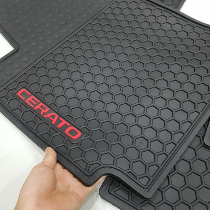 Thảm Lót Sàn Cao Su Cho Xe Kia Cerato 2019 đến 2022 Cao cấp -không mùi ,cao su đúc,vừa form xe