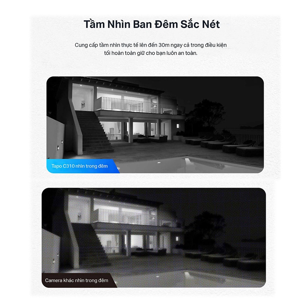 Camera Wifi TPLink Tapo C310 3MP Giám sát An Ninh Ngoài Trời Hàng Chính Hãng