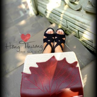 Set phụ kiện túi chiếc lá - hàng handmade