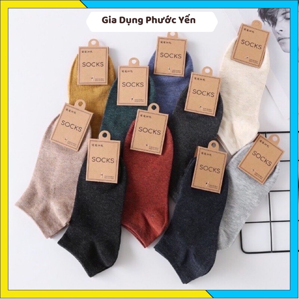 Vớ Trơn Cổ Ngắn Nam Nữ , Tất Muối Tiêu Unisex Nhiều Màu Sắc Chống Hôi Chân Cực Đep