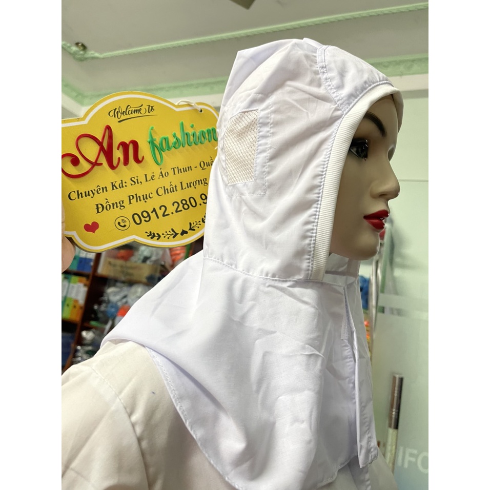 Nón mũ thủy sản trùm tóc có lưới ở tai có bo thun quanh đầu vải silk cực mát - xưởng sản xuất trực tiếp .