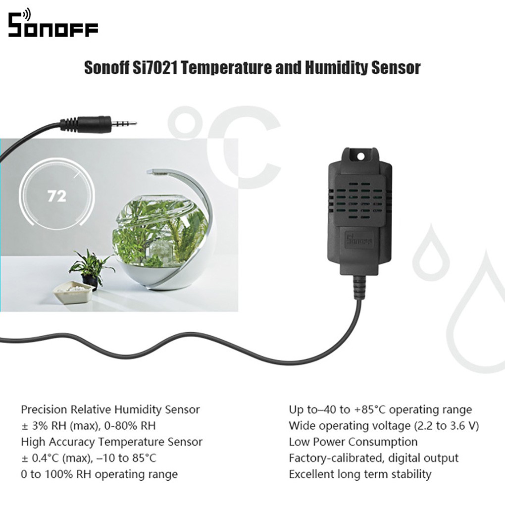 Mô Đun Cảm Biến Nhiệt Độ Độ Ẩm Si7021 Cho Sonoff th10 Và Sonoff th16