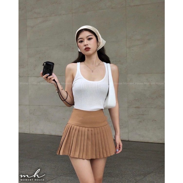 Quần váy dập li ngắn, dập 60% chiều dài váy , size SML có tổng 6 màu hot trend đẹp cực kì, có quần trong phối dây kéo