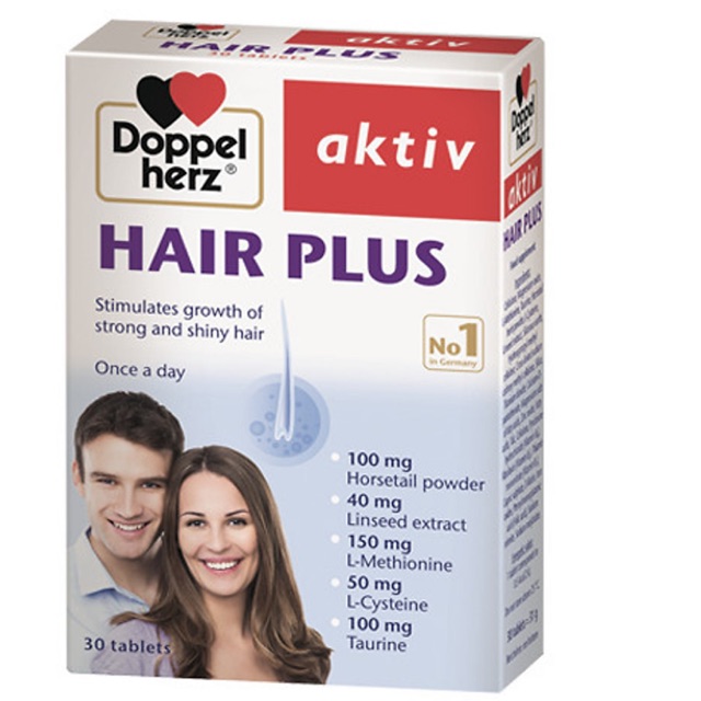 Doppelherz Aktiv Hair Plus - Hỗ trợ giảm rụng tóc - nhập khẩu chính hãng Aktiv Doppelherz từ Đức