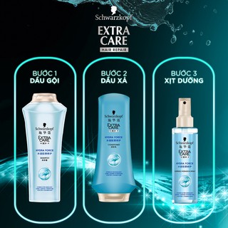 Combo 3 bước cấp ẩm Schwarzkopf Extra Care Hydra Force 950ml