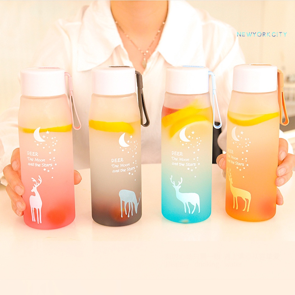 Bình Nước Nhựa PC Không BPA Dung Tích Lớn 550ML Có Dây Đeo Tiện Dụng