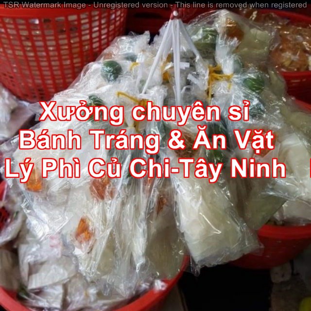 Bánh tráng tắc phơi sương xâu 10 bịch