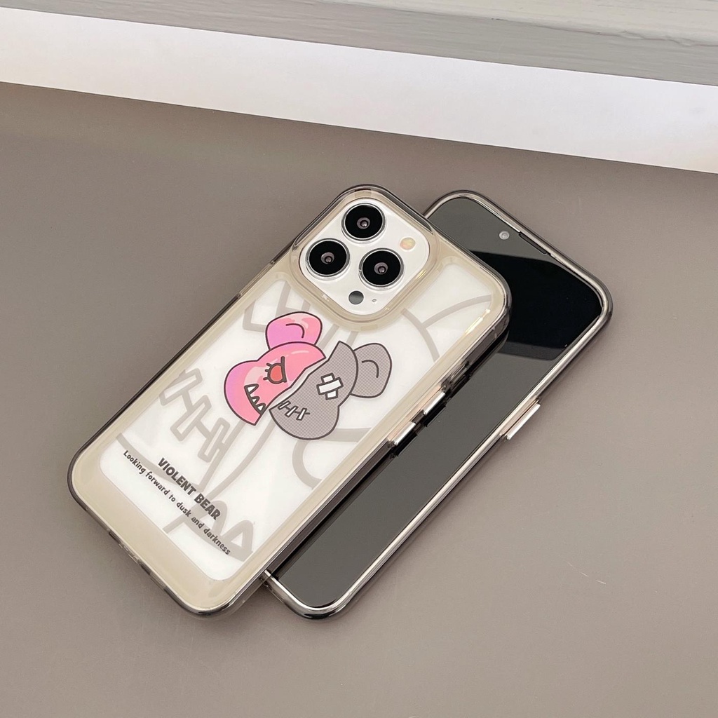 Ốp Điện Thoại Silicon Tpu Mềm Trong Suốt In Hình Gấu Hoạt Hình Cho iphone 13 12 11 pro max x xr xsmax 7/8plus