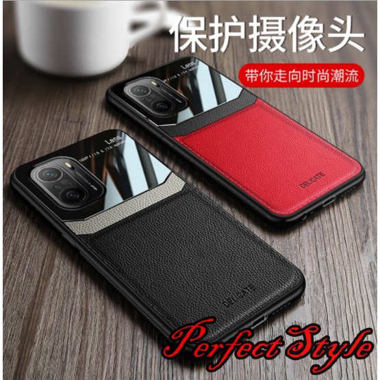 Ốp lưng Redmi K40 / k40 pro Poco f3 hiệu Lens họa tiết giả da thời trang cao cấp