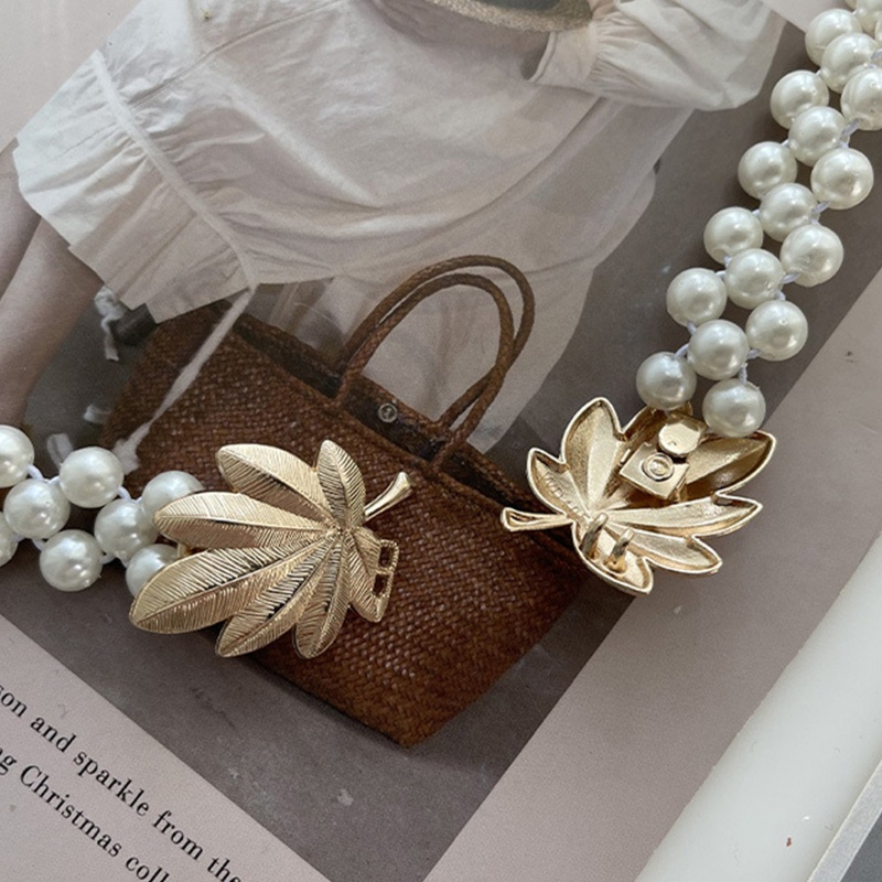 Thắt Lưng Co Giãn Đính Hạt Ngọc Trai Thời Trang Sa