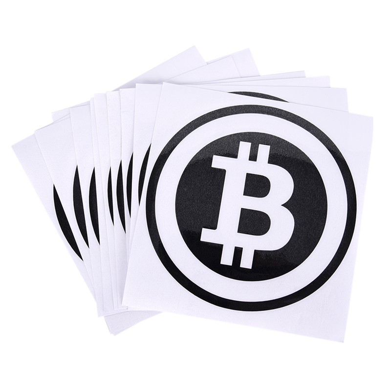 Miếng Dán Trang Trí Cửa Sổ Xe Hơi In Chữ Bitcoin Bằng Vinyl