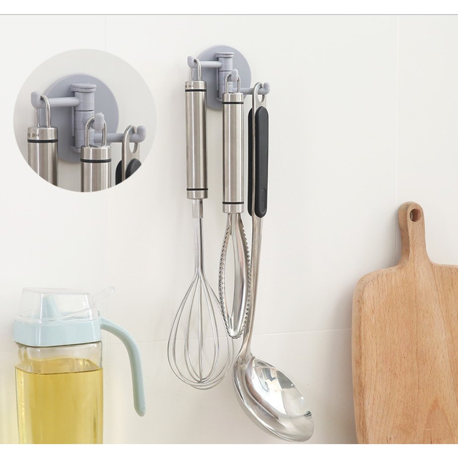 Móc Treo Đồ Dán Tường Đa Năng 3 Chấu Hình Cây Thông - Móc Treo Chìa Khóa, Vật Dụng, Quần Áo Tiện Lợi